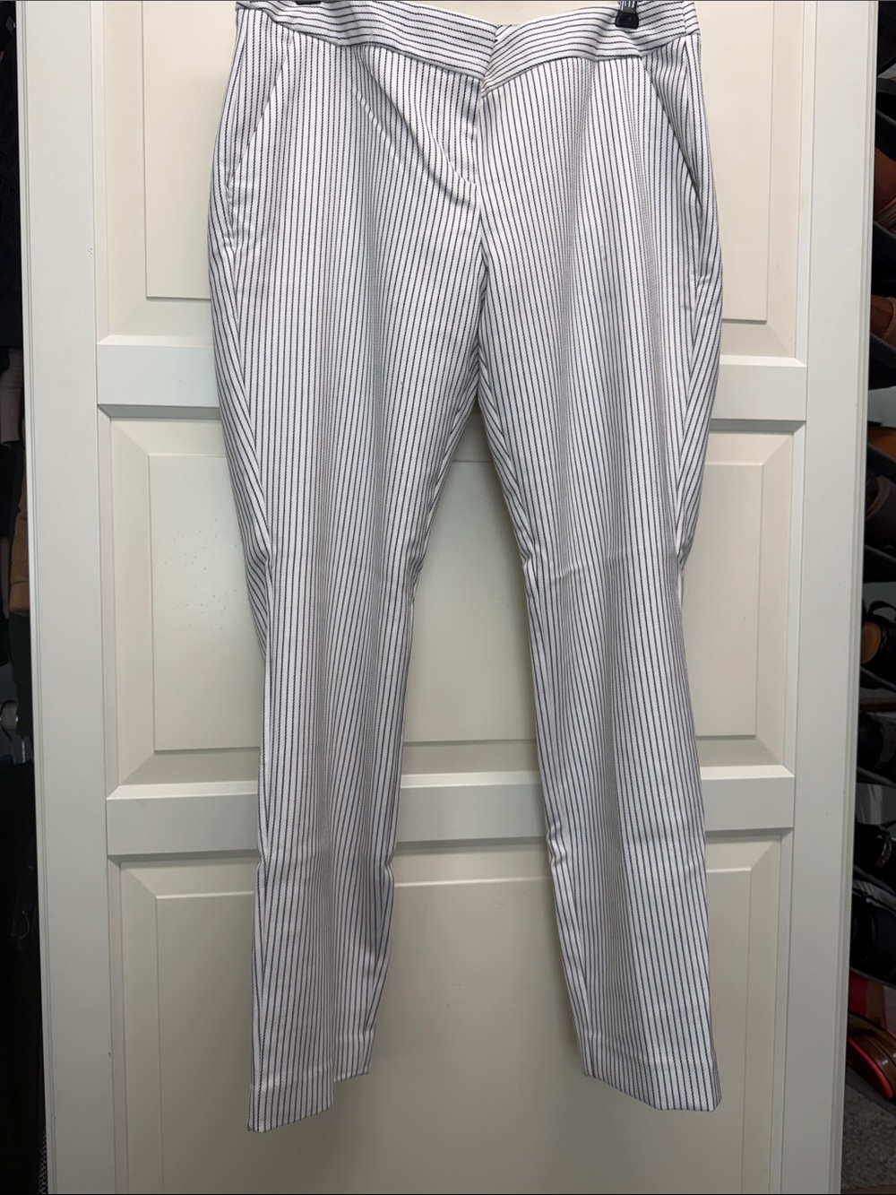 Striped Tailored women’s Dress Pants - White & Black